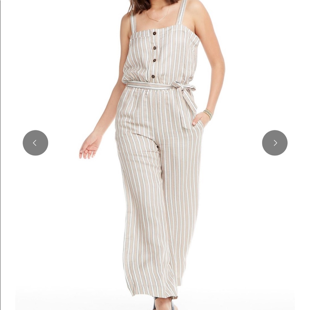 New Chaser Brand Wide Leg Striped jumpsuit Small s